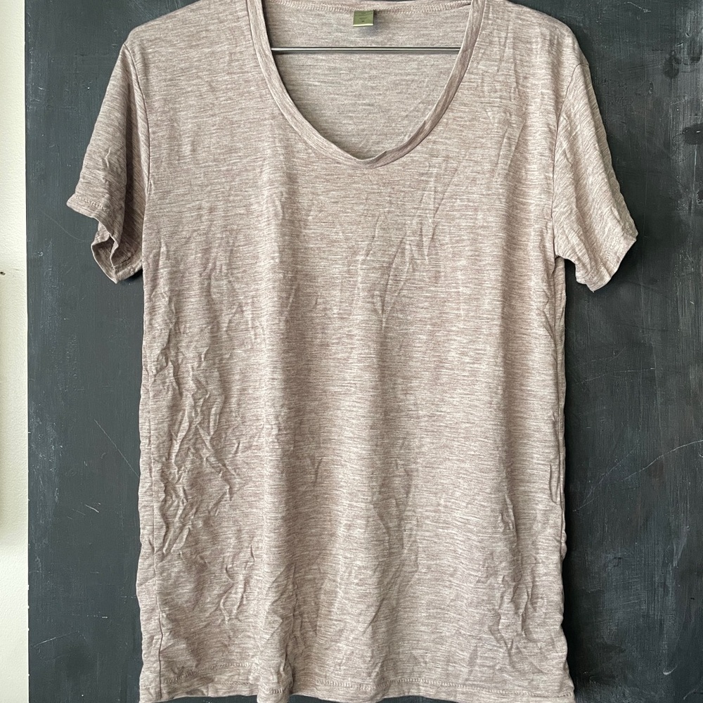 NOS alternative apparel Women's Short Sleeve Tee - Light Brown